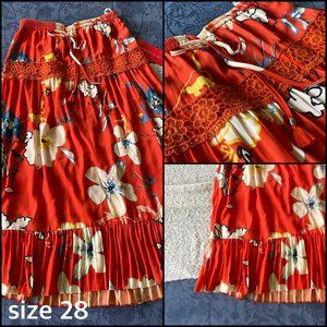 Orange Flower Skirt